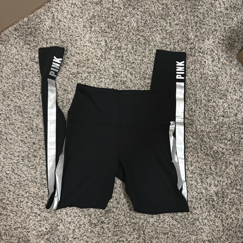PINK Brand Leggings with Silver Stripe - Picture 2 of 4